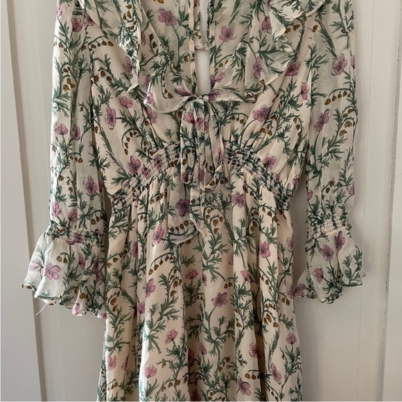 Free People cream, green and pink floral dress - Picture 9 of 13